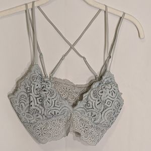 Pale Blue lacy bralette from Aerie, Medium
